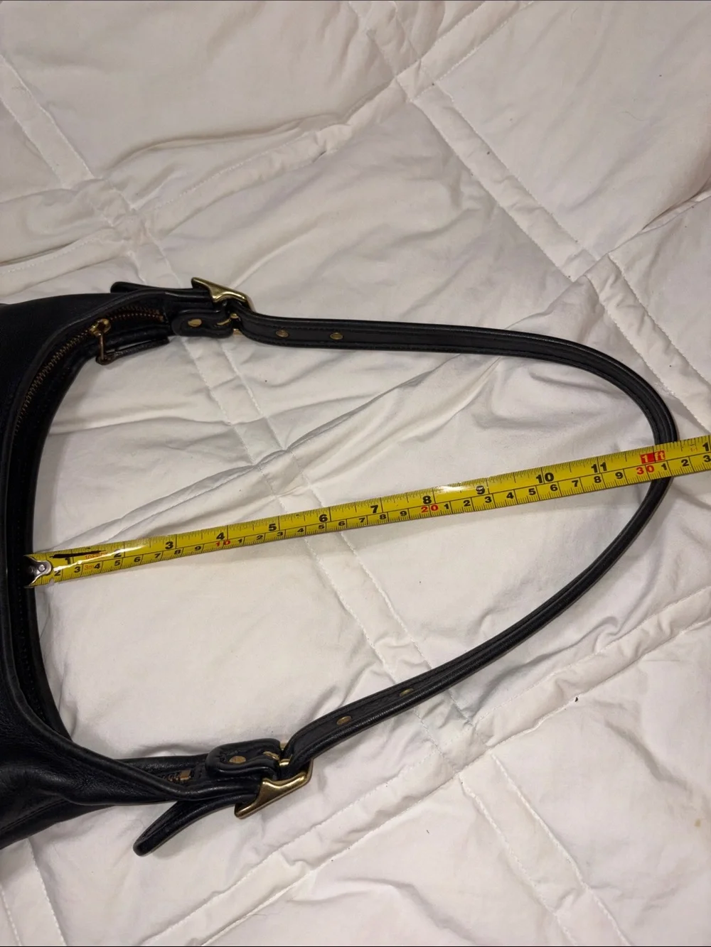 Vintage Coach Black Leather Legacy Y2K Hobo Bag 9058